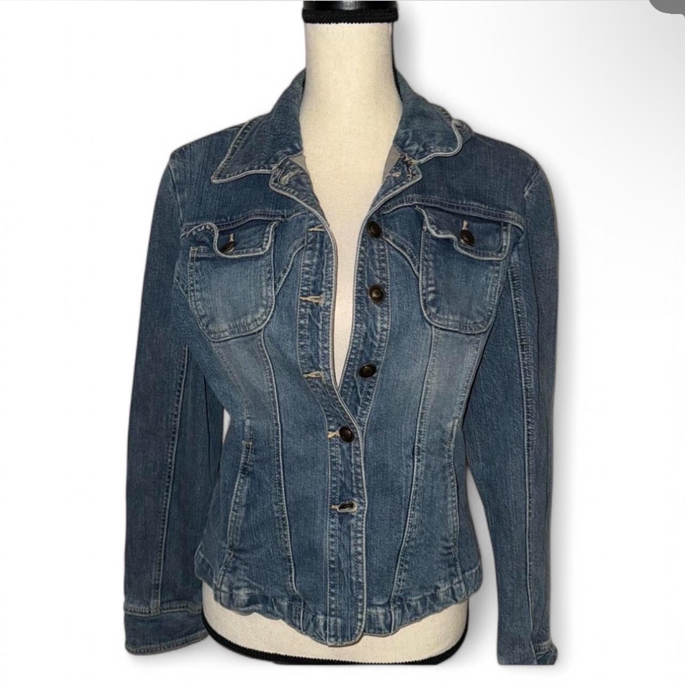 Women's vintage Blue Denim blazer Jacket